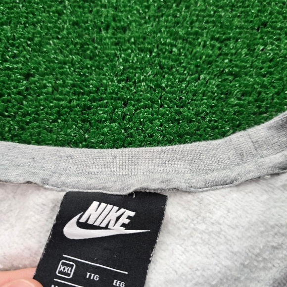 Nike Sweatshirt Mens 2XL Gray Fleece Pullover Just Dot It Retro 928699-063 - Picture 6 of 9